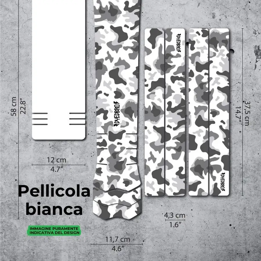 DYEDBRO PROTEZIONE TELAIO E-BIKE CAMO BIANCA