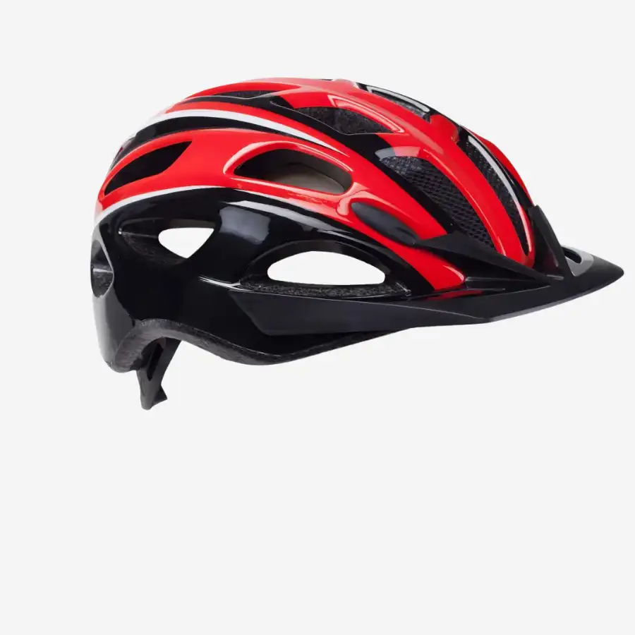 BONIN CASCO RAGAZZO S-291 rosso con fanalino incorporato
