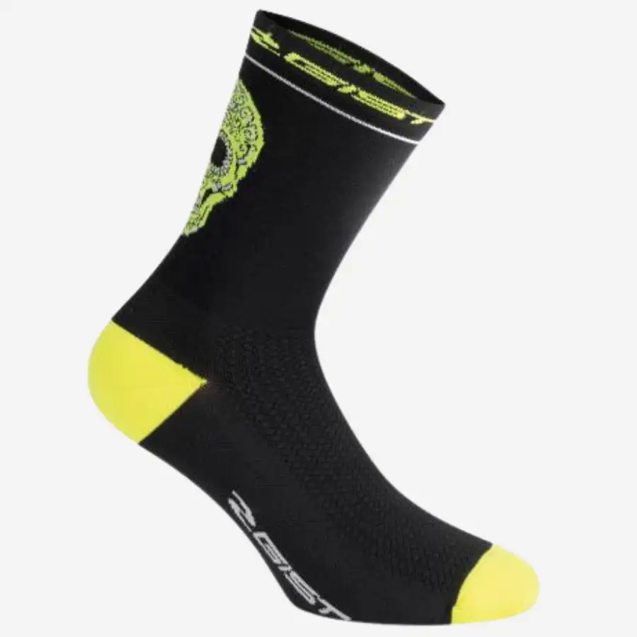 GIST CALZINO SKULL giallo fluo